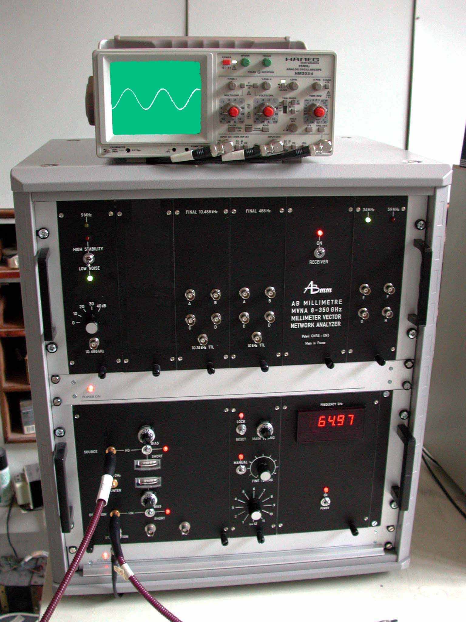 Vector Analyzer MVNA-8-350-1 with the detector unit