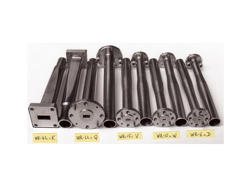 waveguide pyramidal transitions to light pipes